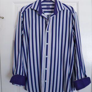 Bugatchi men's dress shirt, medium shaped fit, excellent condition